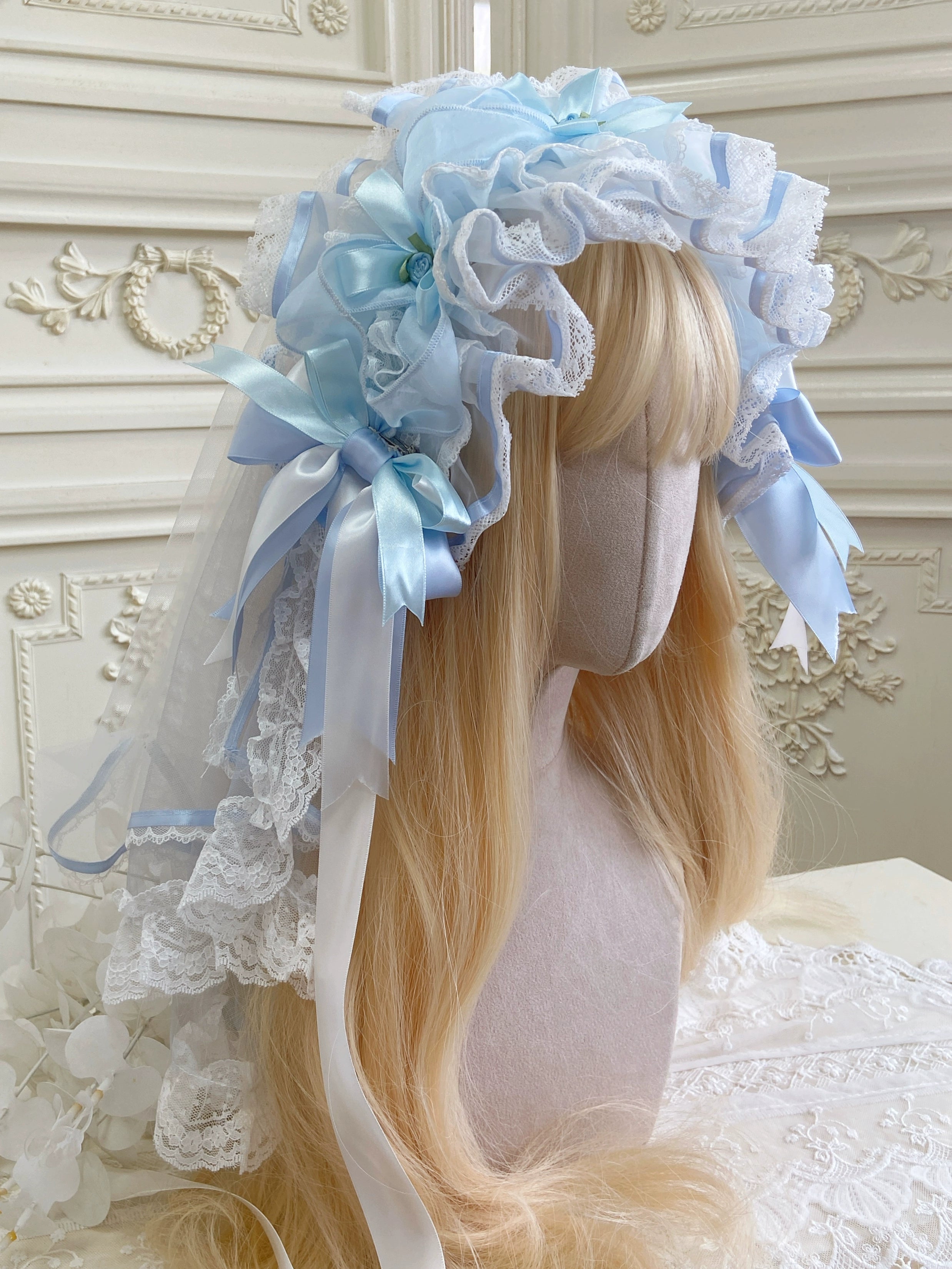 Deposit cut-off fog blue poetry collection Lu Kemi original design long skirt bridal dress Lolita