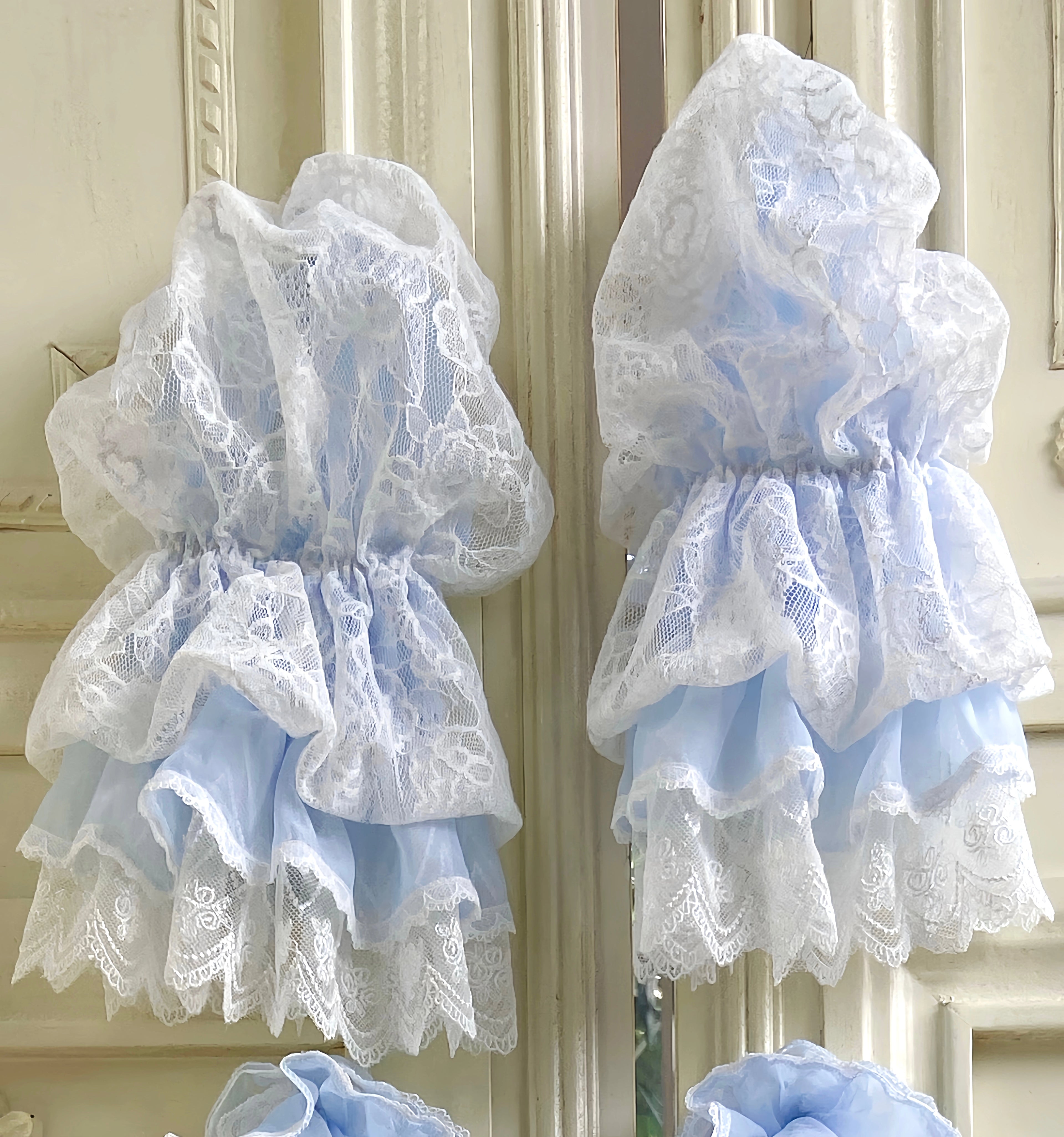 Deposit cut-off fog blue poetry collection Lu Kemi original design long skirt bridal dress Lolita